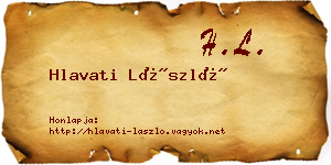 Hlavati László névjegykártya