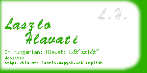 laszlo hlavati business card